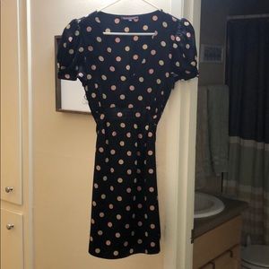 Betsey Johnson Black Silk Short Sleeved Dress